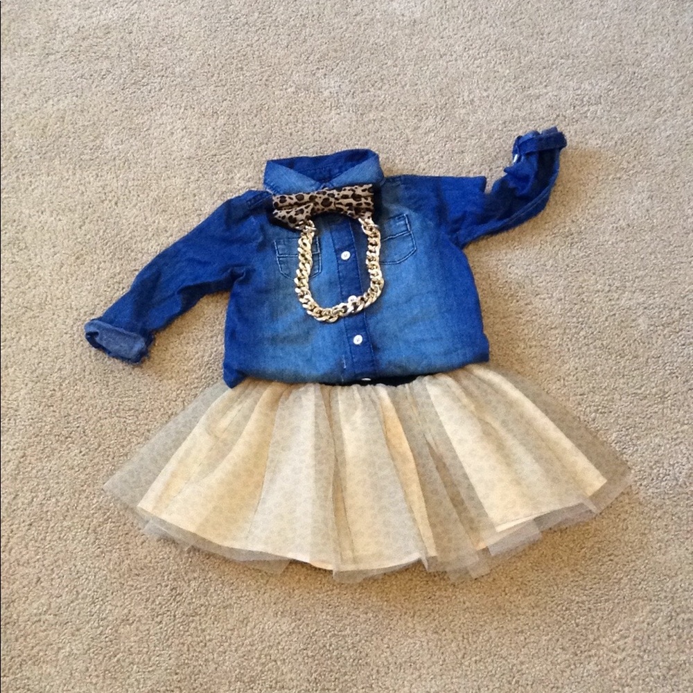 Toddler Girl Leopard Tutu Skirt 3t